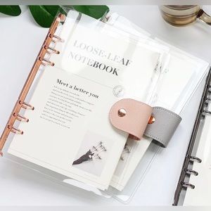 New PVC aesthetic binder in A6 or A5 size with line papers